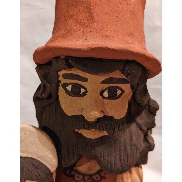 Vtg Pottery Peruvian Clay Folk Art Mary Joseph Baby Jesus Nativity Statue 9" - Picture 5 of 16